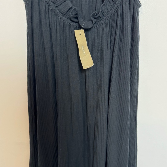 NWT J. CREW Ruffle Beach Dress Coverup Airy Gauze Size XS-M* Black Oversized - Picture 8 of 10